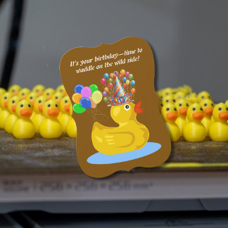 Cheerful Rubber Duck  Fun and Quirky birthday card