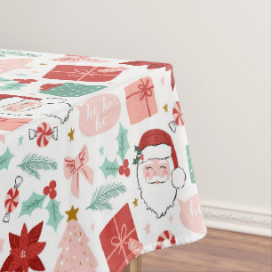 Cheerful Santa Christmas Tablecloth