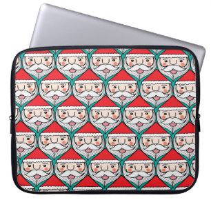 Cheerful Santa Claus Christmas Pattern Laptop Sleeve