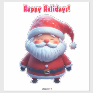 Cheerful Santa Claus In Snowy Forest