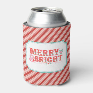 Cheerful Santa Face   Merry Christmas Can Cooler
