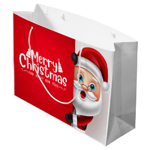 Cheerful Santa Gift Bag