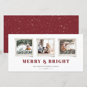 Cheerful Sentiments Snapshot Holiday Card