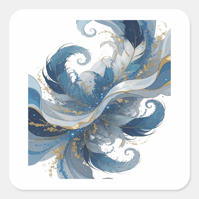 Cheerful Silver FEATHERS OF THE NORTH Sticker (Front)