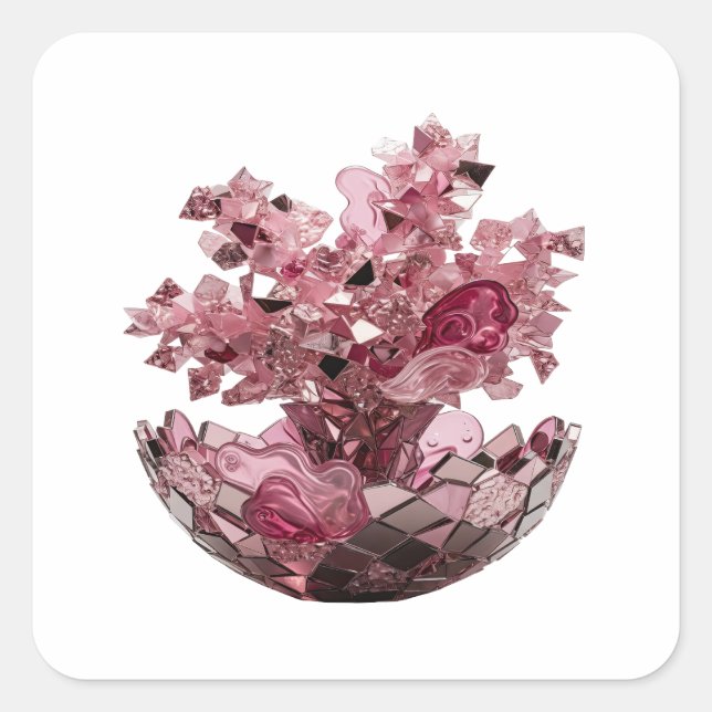 Cheerful Silver Gift Sticker (Front)