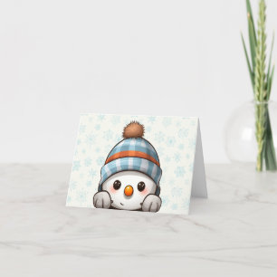 Cheerful Snowman Christmas Card