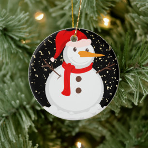 Cheerful Snowman Christmas Ornament