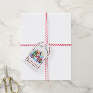 Cheerful snowman Christmas tags