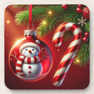 Cheerful Snowman Coaster