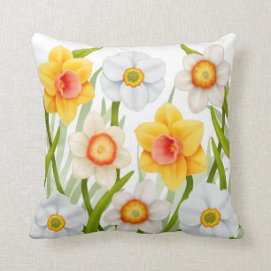 Cheerful Spring Daffodils Pillow