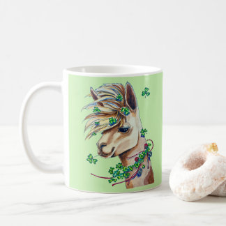 cheerful spring llama coffee mug