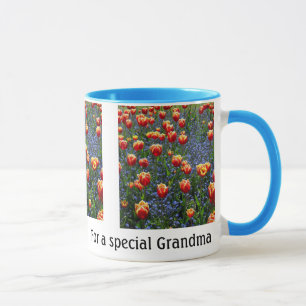 Cheerful Spring Tulips -- Grandma (Customizable) Mug