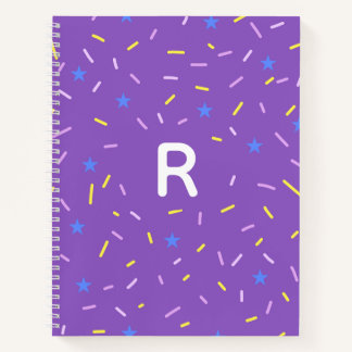 Cheerful Sprinkle Initial Notebook