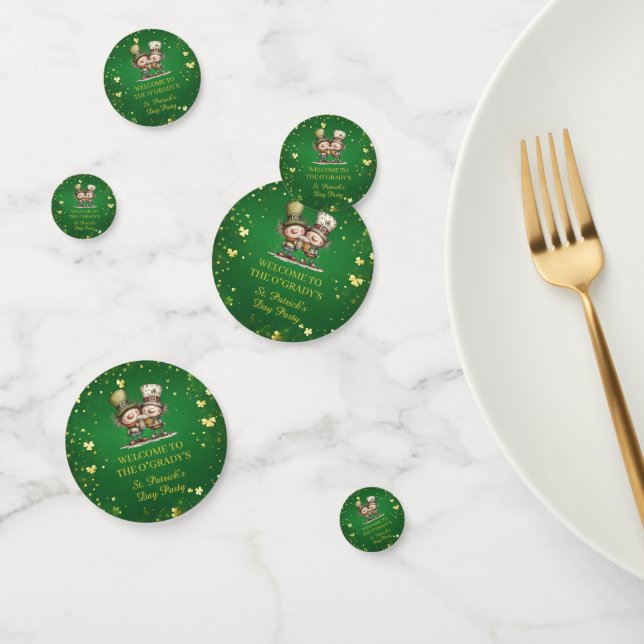 Cheerful St. Patrick’s Day Party Illustration Confetti (Group)