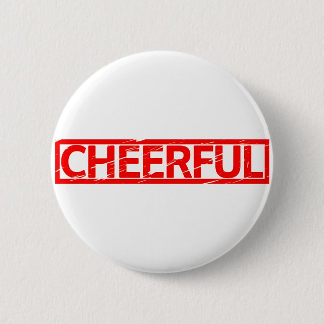 Cheerful Stamp 2 Inch Round Button (Front)