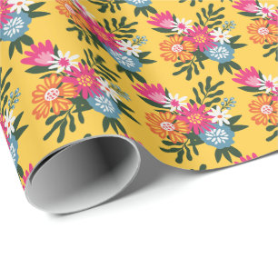 Cheerful Summer Bloom Bunch Wrapping Paper