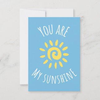 Cheerful sun design thank you card