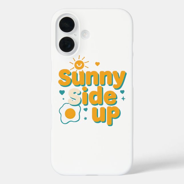 Cheerful "Sunny Side Up" with Egg and Sun Case-Mate iPhone Case (Back)
