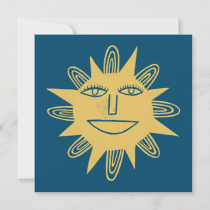 Cheerful Sunshine Smiling Face CUSTOMIZE IT Card