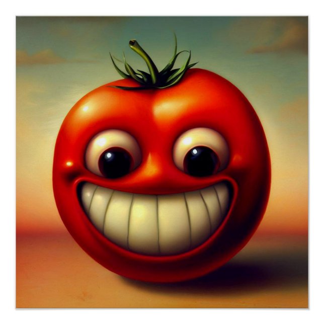 Cheerful Tomato Poster (Front)