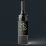 Cheerful Trees Christmas Wine Label<br><div class="desc">Matching items available : www.berryberrysweet.com</div>