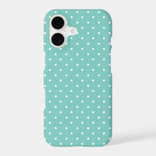 Cheerful Turquoise Green with White Polka Dots