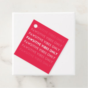 Cheerful Vibrant Red Pet Lovers Animal Friendly Favour Tags