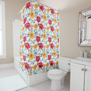 Cheerful Watercolor Floral Pattern in Yellow Rose