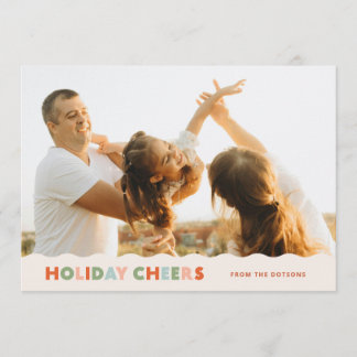 Cheerful Waves - Simple and Colourful Photo Holiday Card