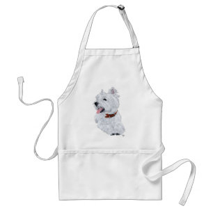 Cheerful West Highland White Terrier Standard Apron