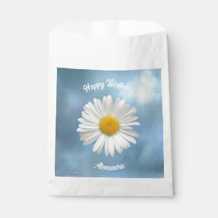 Cheerful White Daisy Favour Bag