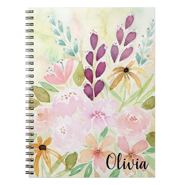 Cheerful Wildflower  Notebook (Front)