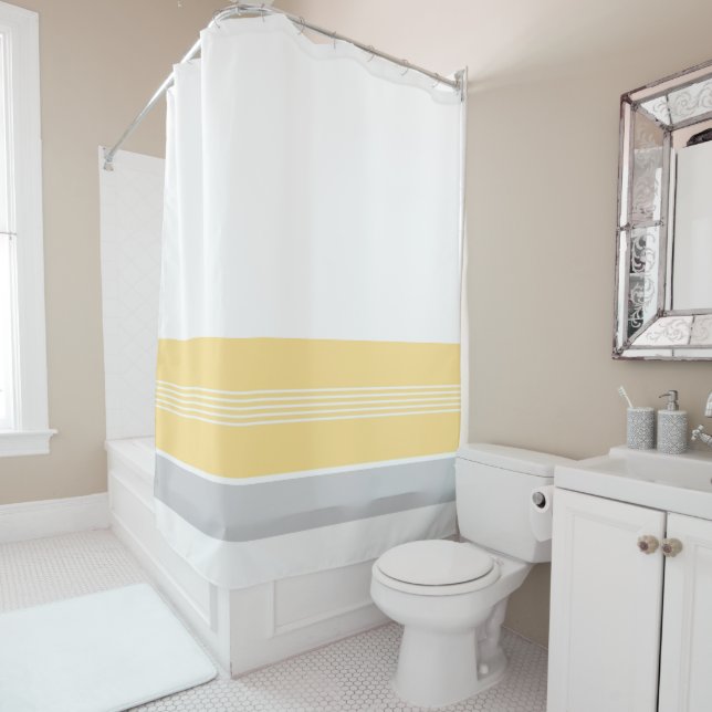 Cheerful Yellow Gray Striped (In Situ)