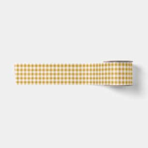 Cheerful Yellow Plaid Satin Ribbon