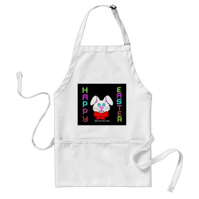 Cheerfully Happy Easter Bunny Apron (Front)