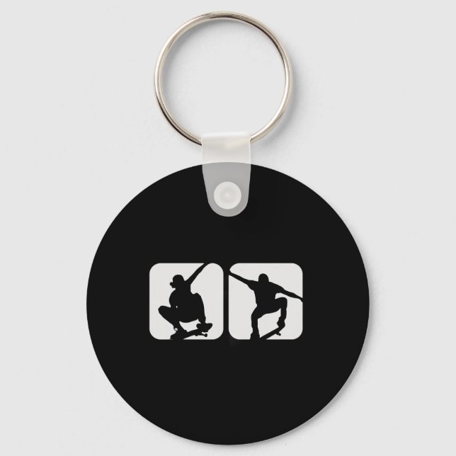 Cheerfully Skateboarding Weekends Quote  Keychain (Front)