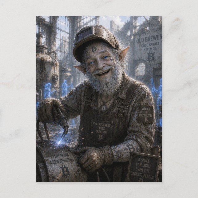 Cheerfulness / Welder / Abandoned Brewery Postcard (Front)