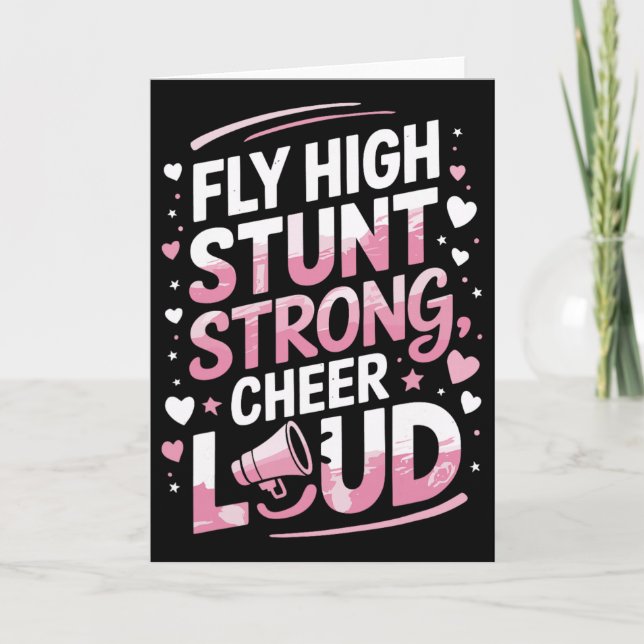 Cheering Cheerleader Quote For Cheer Cheerleading  Card (Front)