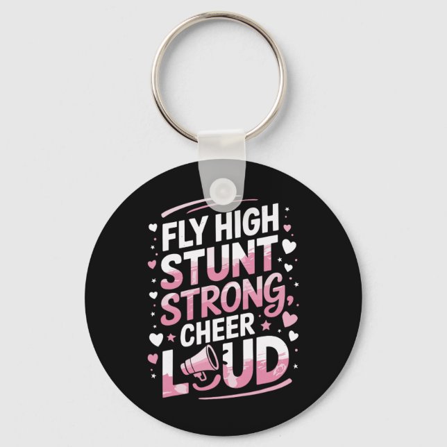 Cheering Cheerleader Quote For Cheer Cheerleading  Keychain (Front)