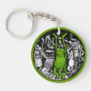 Cheering Frogs Keychain