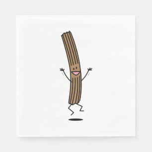 Cheering Jumping Churro Napkin