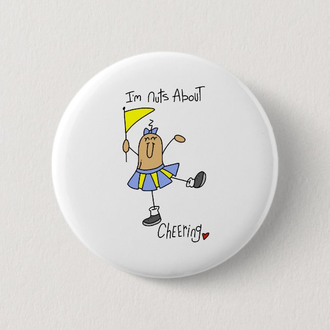 Cheering Nut 2 Inch Round Button (Front)
