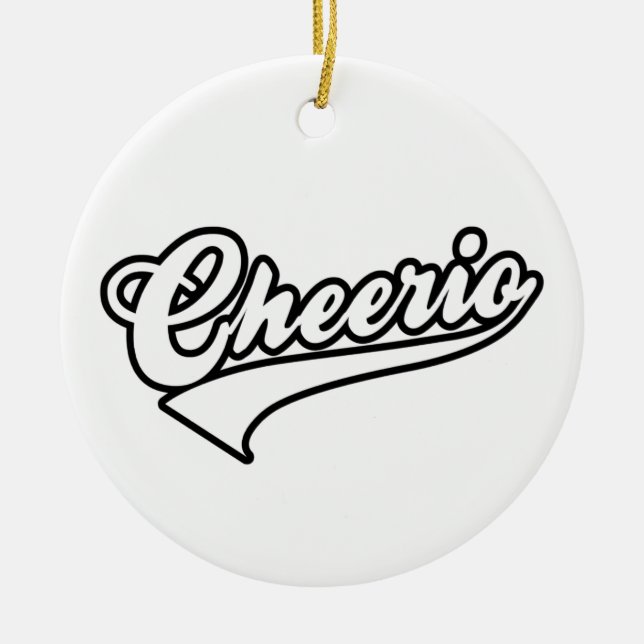 Cheerio Ceramic Ornament (Front)