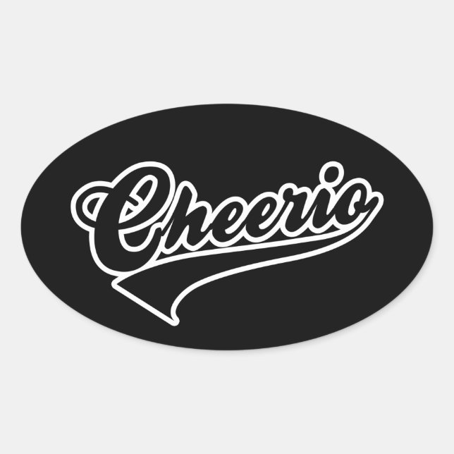 Cheerio Oval Sticker (Front)
