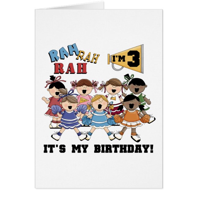 Cheerleader 3rd Birthday T-shirts and Gifts (Front)