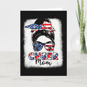 Cheerleader 4th July Cheer Mom American Flag Patri Card