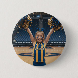 Cheerleader Add Photo  2 Inch Round Button