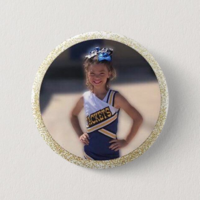 Cheerleader Add Photo 2 Inch Round Button (Front)