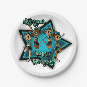 Cheerleader Birthday Paper Plate