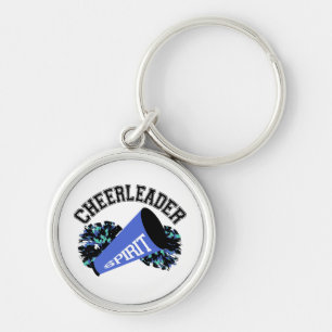 Cheerleader Blue Keychain